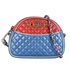 Mini Dome Trapuntata, &pound;550, Handbags, Blue/Red, Leather, Front view